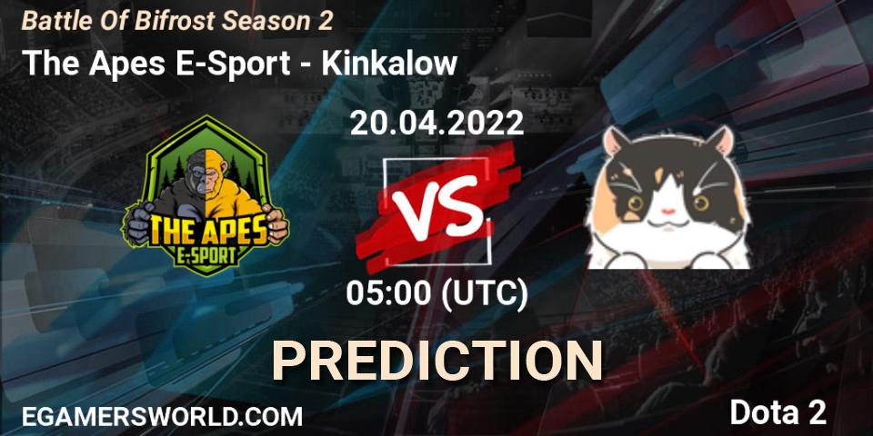 The Apes E-Sport - Kinkalow: ennuste. 20.04.2022 at 05:05, Dota 2, Battle Of Bifrost Season 2