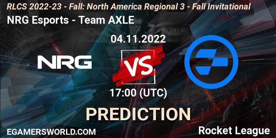 NRG Esports - Team AXLE: ennuste. 04.11.2022 at 17:00, Rocket League, RLCS 2022-23 - Fall: North America Regional 3 - Fall Invitational