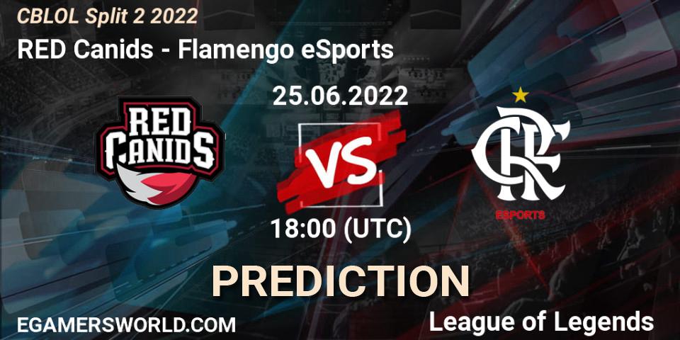 RED Canids - Flamengo eSports: ennuste. 25.06.2022 at 18:50, LoL, CBLOL Split 2 2022
