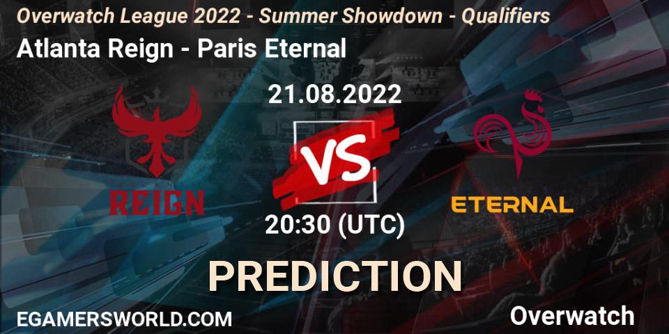 Atlanta Reign - Paris Eternal: ennuste. 21.08.22, Overwatch, Overwatch League 2022 - Summer Showdown - Qualifiers