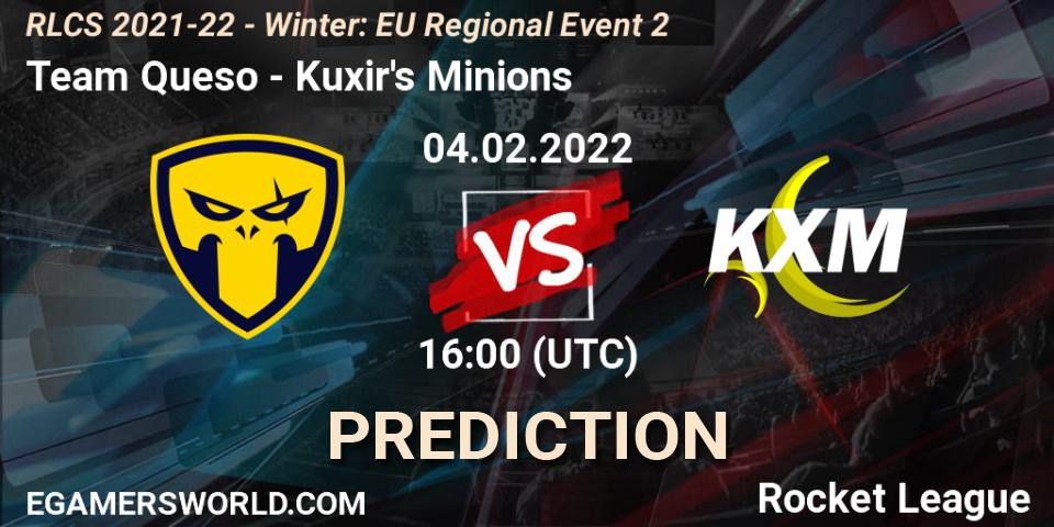 Team Queso - Kuxir's Minions: ennuste. 04.02.2022 at 16:00, Rocket League, RLCS 2021-22 - Winter: EU Regional Event 2