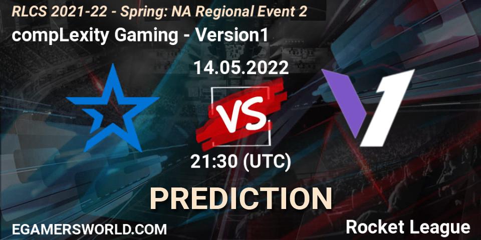 compLexity Gaming - Version1: ennuste. 14.05.2022 at 21:30, Rocket League, RLCS 2021-22 - Spring: NA Regional Event 2