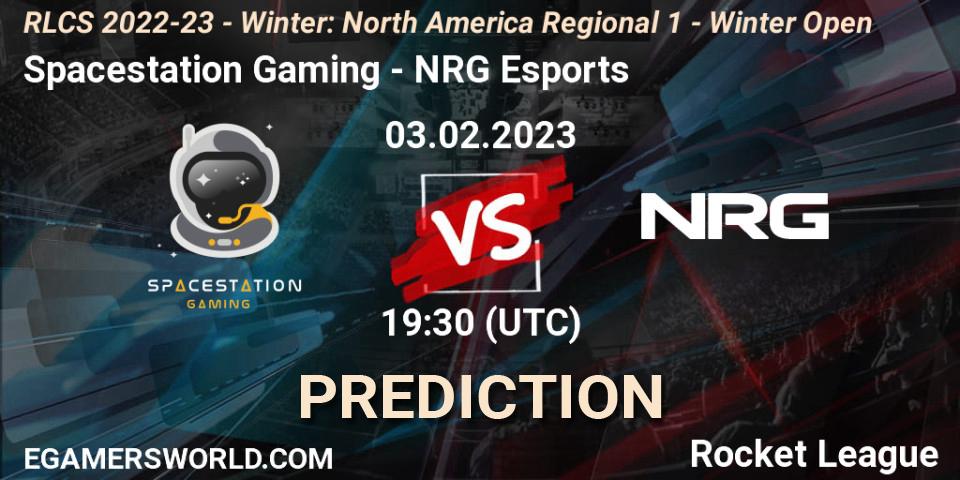 Spacestation Gaming - NRG Esports: ennuste. 03.02.23, Rocket League, RLCS 2022-23 - Winter: North America Regional 1 - Winter Open