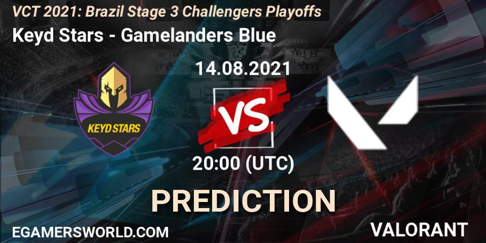 Keyd Stars - Gamelanders Blue: ennuste. 14.08.2021 at 20:00, VALORANT, VCT 2021: Brazil Stage 3 Challengers Playoffs