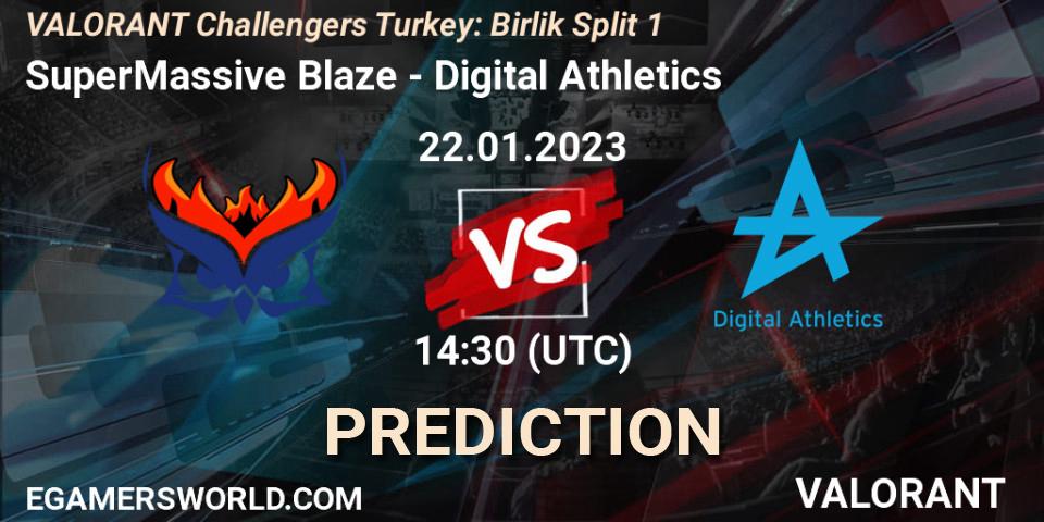 SuperMassive Blaze - Digital Athletics: ennuste. 22.01.23, VALORANT, VALORANT Challengers 2023 Turkey: Birlik Split 1