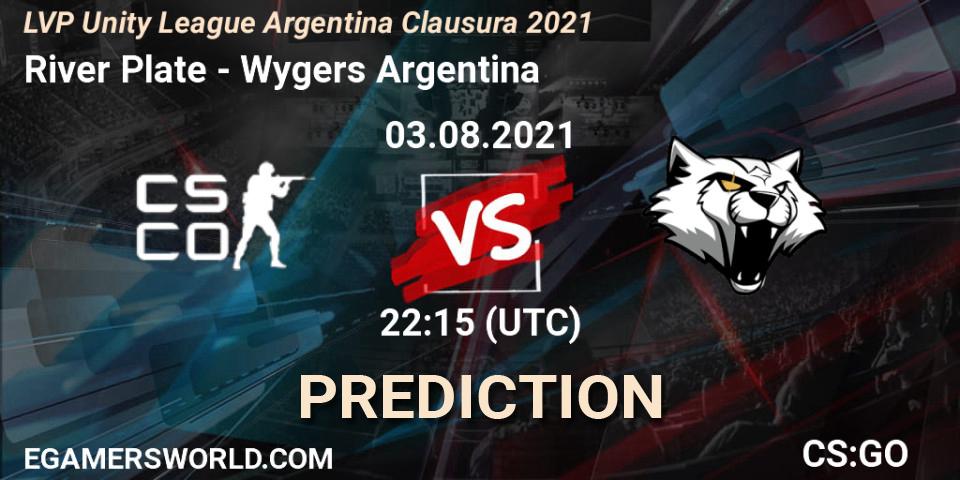 River Plate - Wygers Argentina: ennuste. 03.08.2021 at 22:15, Counter-Strike (CS2), LVP Unity League Argentina Clausura 2021