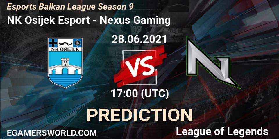 NK Osijek Esport - Nexus Gaming: ennuste. 28.06.2021 at 17:00, LoL, Esports Balkan League Season 9