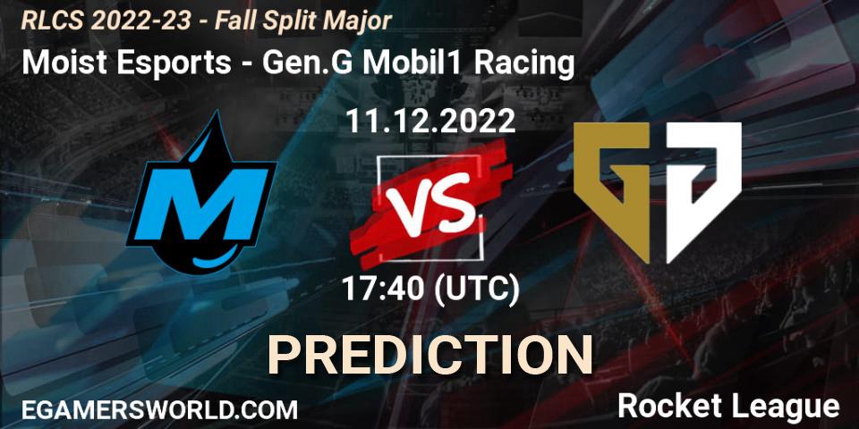 Moist Esports - Gen.G Mobil1 Racing: ennuste. 11.12.2022 at 17:45, Rocket League, RLCS 2022-23 - Fall Split Major