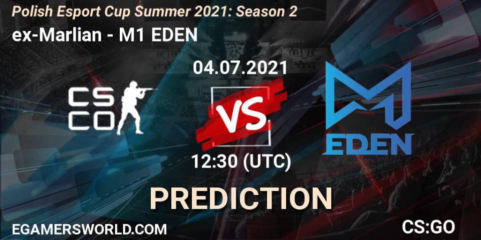 ex-Marlian - M1 EDEN: ennuste. 04.07.2021 at 12:30, Counter-Strike (CS2), Polish Esport Cup Summer 2021: Season 2
