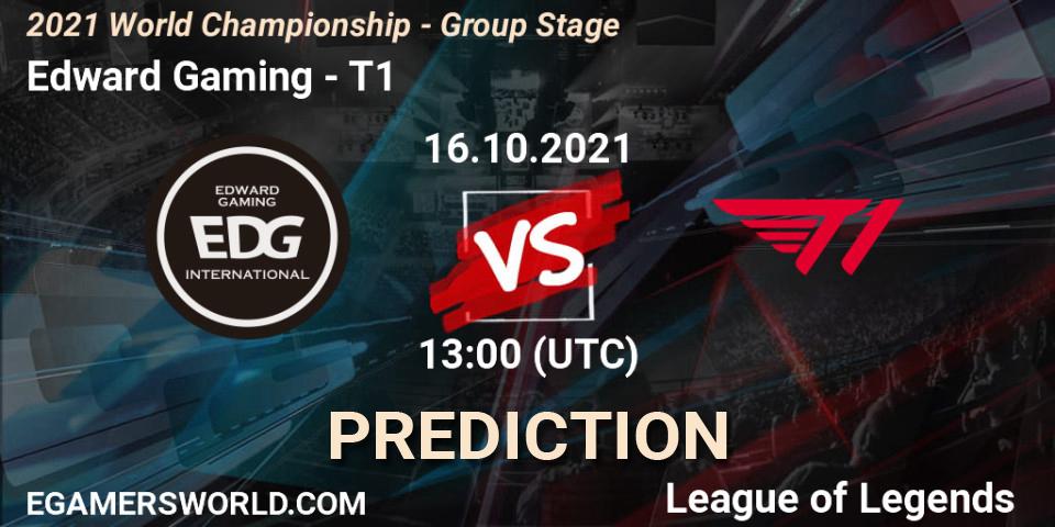 Edward Gaming - T1: ennuste. 16.10.2021 at 13:00, LoL, 2021 World Championship - Group Stage