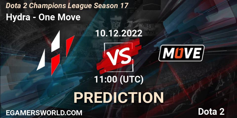 Hydra - One Move: ennuste. 10.12.2022 at 11:00, Dota 2, Dota 2 Champions League Season 17