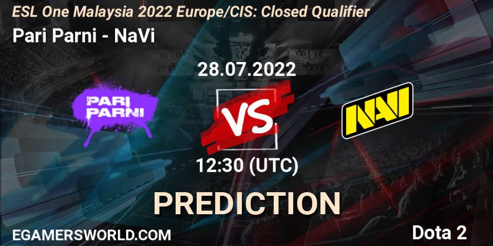 Pari Parni - NaVi: ennuste. 28.07.2022 at 12:34, Dota 2, ESL One Malaysia 2022 Europe/CIS: Closed Qualifier