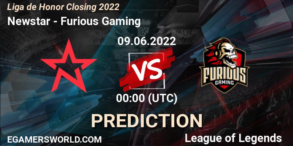 Newstar - Furious Gaming: ennuste. 09.06.2022 at 00:00, LoL, Liga de Honor Closing 2022