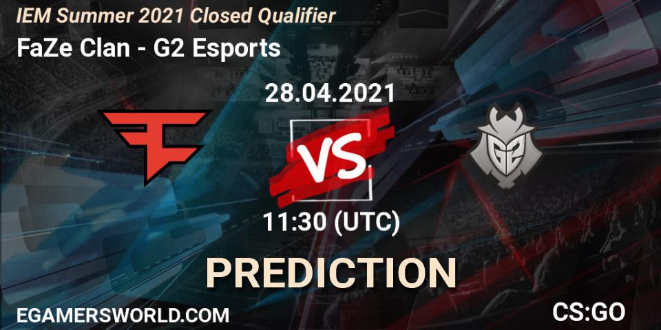 FaZe Clan - G2 Esports: ennuste. 28.04.2021 at 11:30, Counter-Strike (CS2), IEM Summer 2021 Closed Qualifier