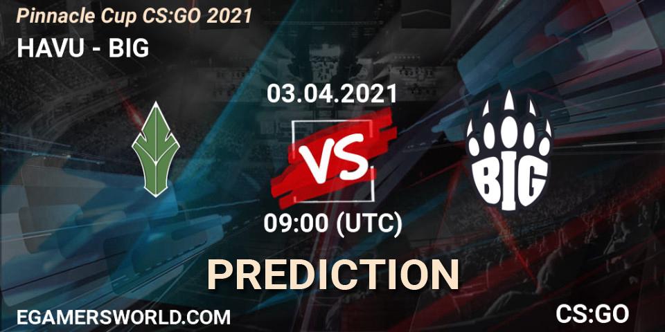 HAVU - BIG: ennuste. 03.04.2021 at 12:00, Counter-Strike (CS2), Pinnacle Cup #1