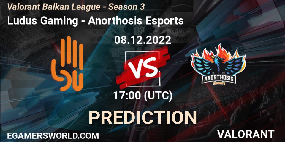 Ludus Gaming - Anorthosis Esports: ennuste. 08.12.22, VALORANT, Valorant Balkan League - Season 3