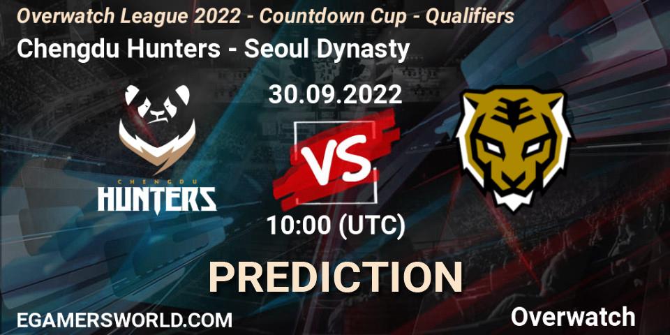 Chengdu Hunters - Seoul Dynasty: ennuste. 30.09.22, Overwatch, Overwatch League 2022 - Countdown Cup - Qualifiers