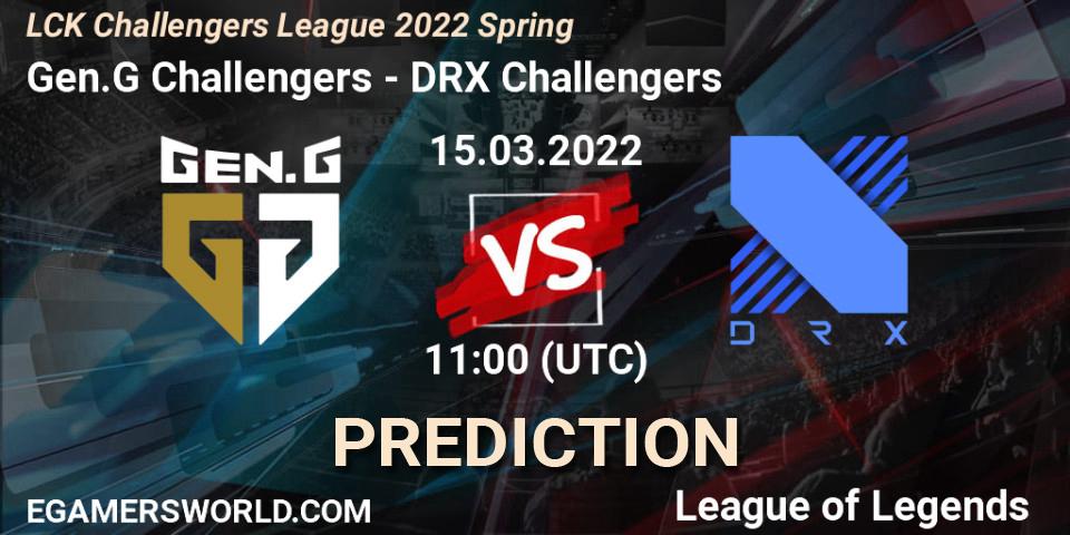 Gen.G Challengers - DRX Challengers: ennuste. 15.03.2022 at 11:00, LoL, LCK Challengers League 2022 Spring