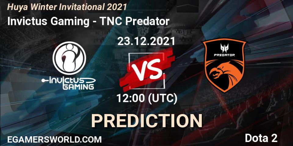 Invictus Gaming - TNC Predator: ennuste. 23.12.21, Dota 2, Huya Winter Invitational 2021