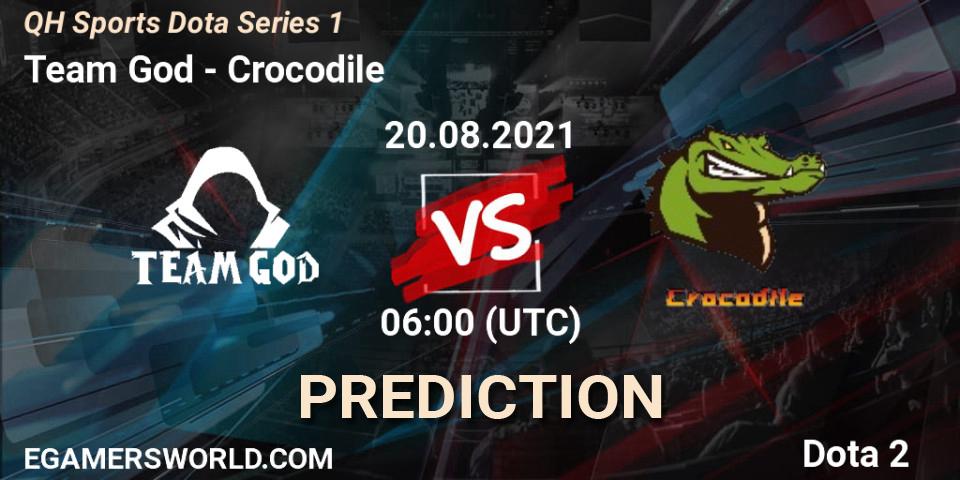Team God - Crocodile: ennuste. 20.08.2021 at 08:52, Dota 2, QH Sports Dota Series 1