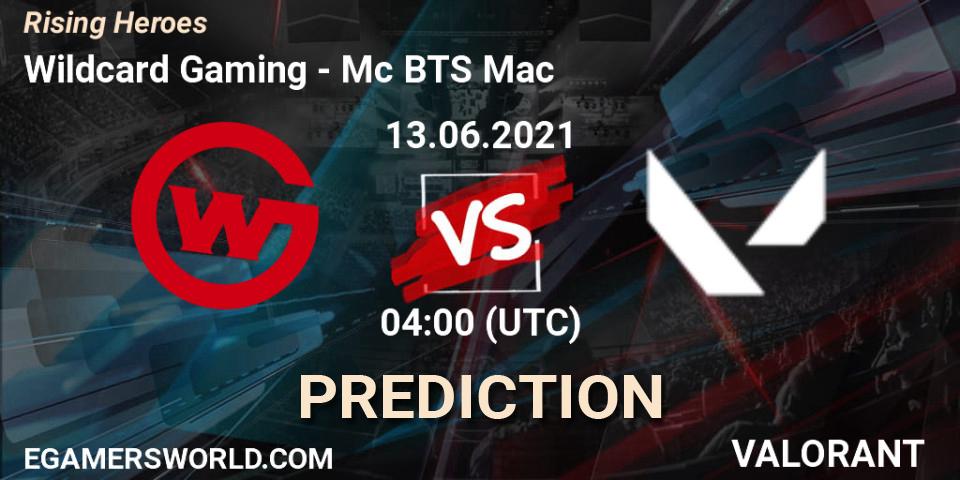 Wildcard Gaming - Mc BTS Mac: ennuste. 13.06.2021 at 04:00, VALORANT, Rising Heroes