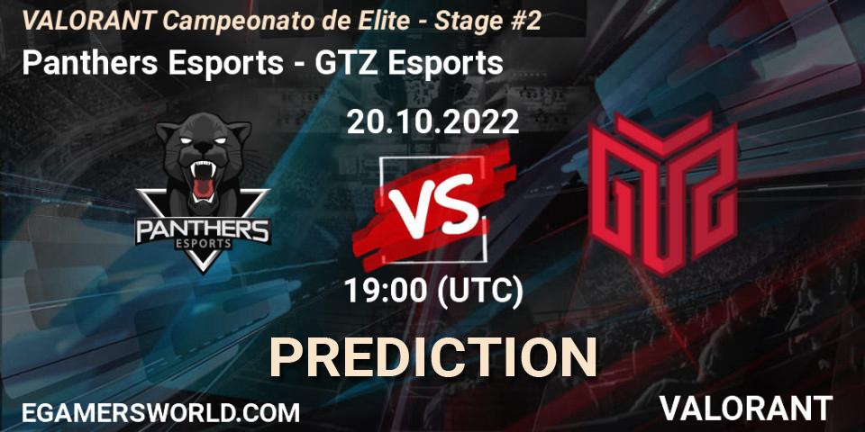 Panthers Esports - GTZ Esports: ennuste. 20.10.2022 at 19:00, VALORANT, VALORANT Campeonato de Elite - Stage #2