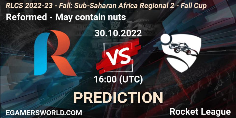 Reformed - May contain nuts: ennuste. 30.10.2022 at 16:00, Rocket League, RLCS 2022-23 - Fall: Sub-Saharan Africa Regional 2 - Fall Cup