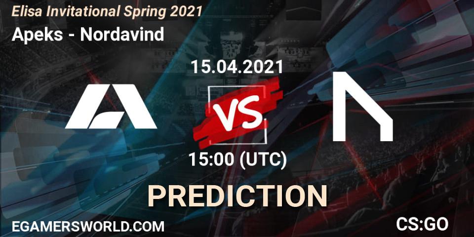 Apeks - Nordavind: ennuste. 15.04.2021 at 15:00, Counter-Strike (CS2), Elisa Invitational Spring 2021