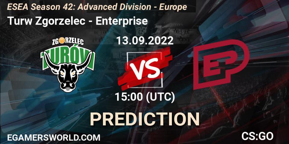 Turów Zgorzelec - Enterprise: ennuste. 13.09.2022 at 15:00, Counter-Strike (CS2), ESEA Season 42: Advanced Division - Europe
