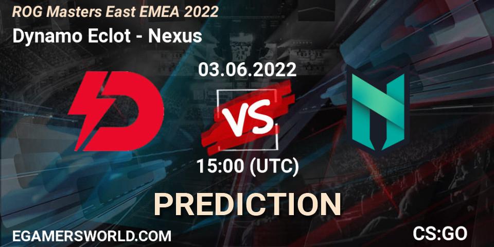 Dynamo Eclot - Nexus: ennuste. 03.06.22, CS2 (CS:GO), ROG Masters East EMEA 2022