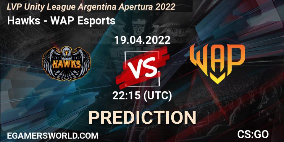 Hawks - WAP Esports: ennuste. 03.05.22, CS2 (CS:GO), LVP Unity League Argentina Apertura 2022
