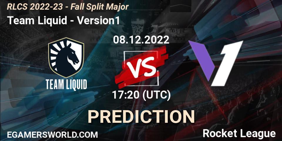 Team Liquid - Version1: ennuste. 08.12.2022 at 17:20, Rocket League, RLCS 2022-23 - Fall Split Major
