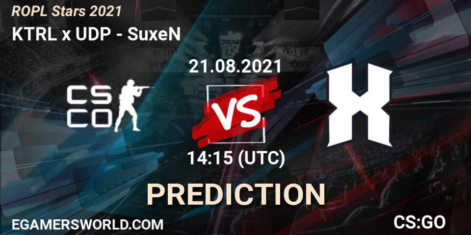 KTRL Knights - SuxeN: ennuste. 21.08.2021 at 15:30, Counter-Strike (CS2), ROPL Stars 2021