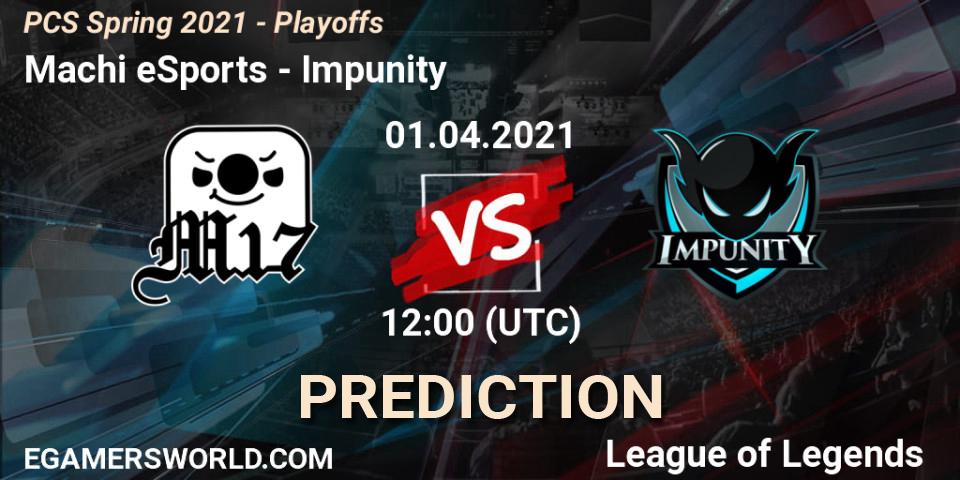 Machi eSports - Impunity: ennuste. 01.04.2021 at 12:10, LoL, PCS Spring 2021 - Playoffs