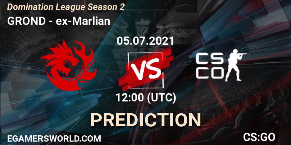 No Org - ex-Marlian: ennuste. 05.07.2021 at 12:00, Counter-Strike (CS2), Domination League Season 2