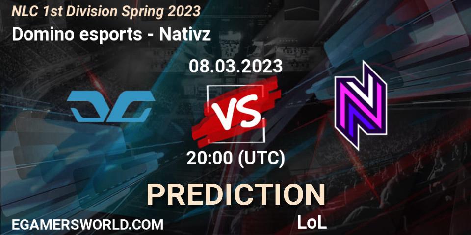 Domino esports - Nativz: ennuste. 14.02.23, LoL, NLC 1st Division Spring 2023
