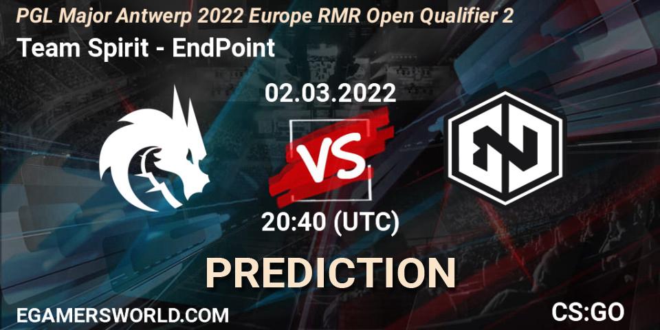 Team Spirit - EndPoint: ennuste. 02.03.22, CS2 (CS:GO), PGL Major Antwerp 2022 Europe RMR Open Qualifier 2