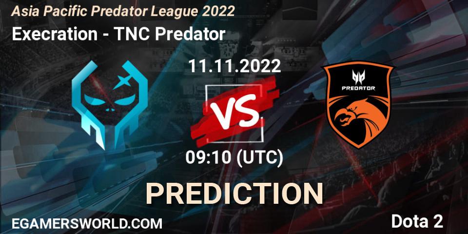 Execration - TNC Predator: ennuste. 11.11.2022 at 09:02, Dota 2, Asia Pacific Predator League 2022