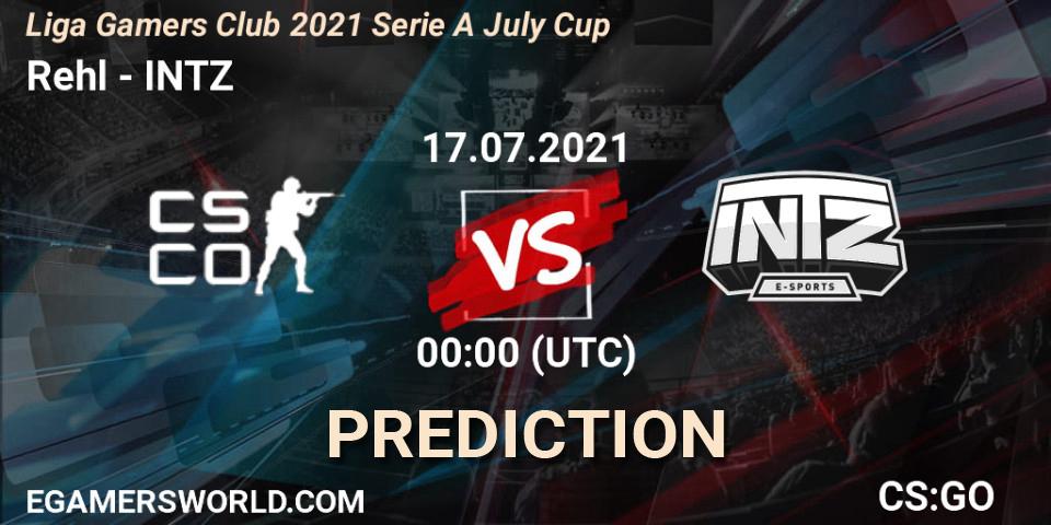 Rehl Esports - INTZ: ennuste. 16.07.2021 at 21:00, Counter-Strike (CS2), Liga Gamers Club 2021 Serie A July Cup
