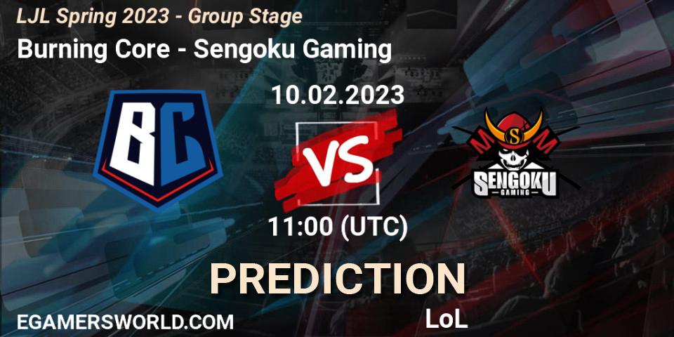 Burning Core - Sengoku Gaming: ennuste. 10.02.23, LoL, LJL Spring 2023 - Group Stage