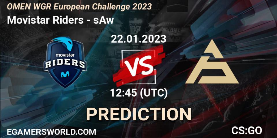Movistar Riders - sAw: ennuste. 22.01.2023 at 12:45, Counter-Strike (CS2), OMEN WGR European Challenge 2023