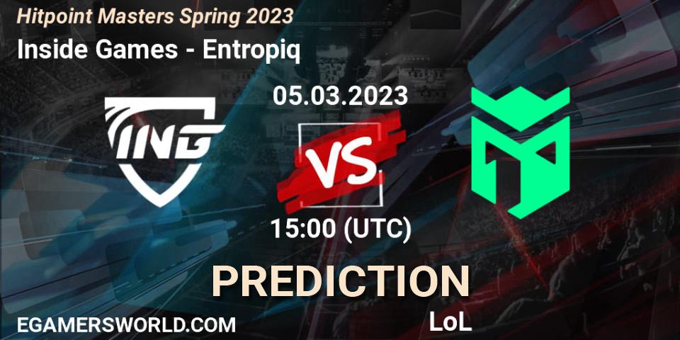 Inside Games - Entropiq: ennuste. 07.02.23, LoL, Hitpoint Masters Spring 2023
