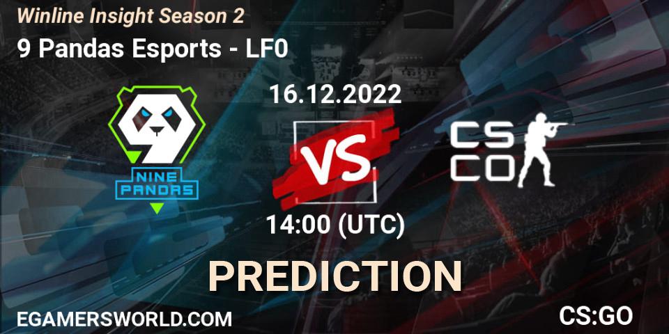 9 Pandas Esports - LF0: ennuste. 16.12.2022 at 14:00, Counter-Strike (CS2), Winline Insight Season 2