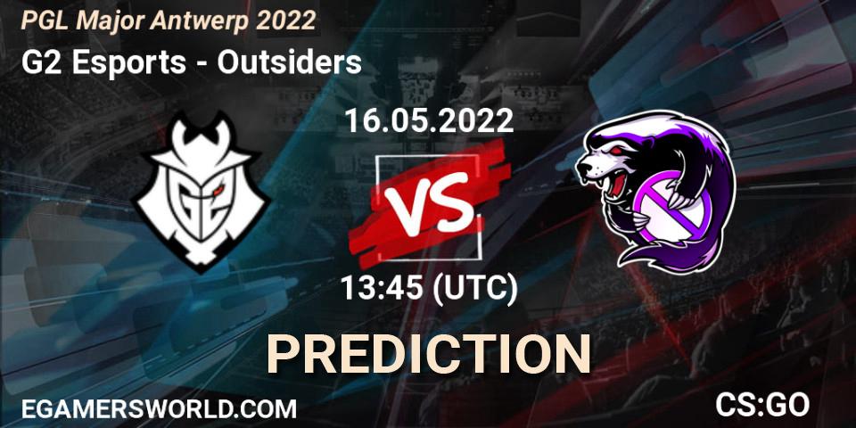 G2 Esports - Outsiders: ennuste. 16.05.2022 at 14:35, Counter-Strike (CS2), PGL Major Antwerp 2022