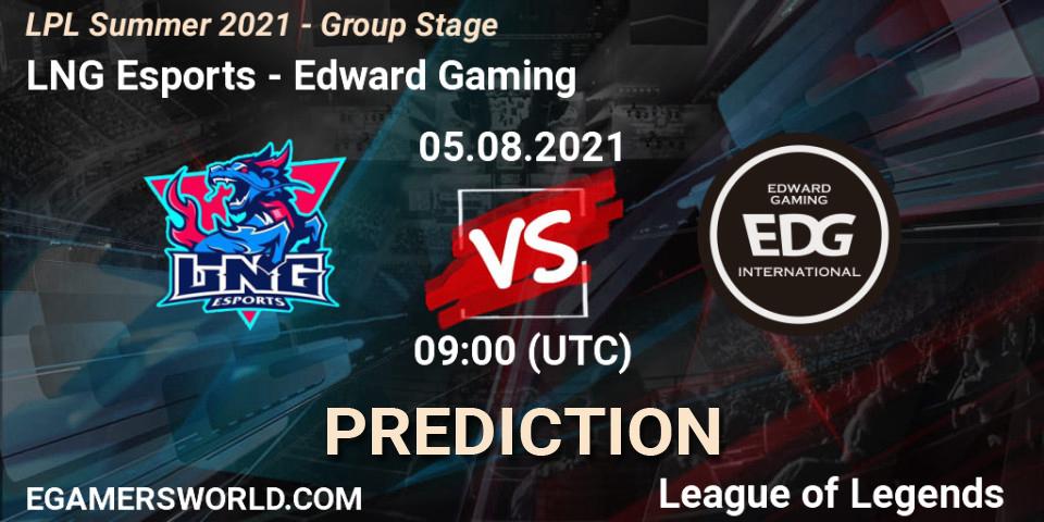 LNG Esports - Edward Gaming: ennuste. 05.08.21, LoL, LPL Summer 2021 - Group Stage