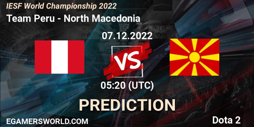 Team Peru - North Macedonia: ennuste. 07.12.22, Dota 2, IESF World Championship 2022 
