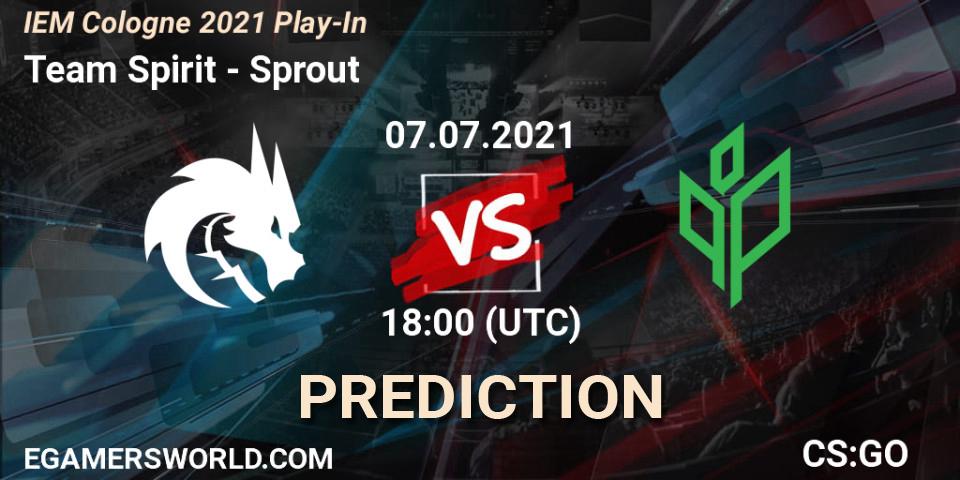 Team Spirit - Sprout: ennuste. 07.07.2021 at 18:00, Counter-Strike (CS2), IEM Cologne 2021 Play-In