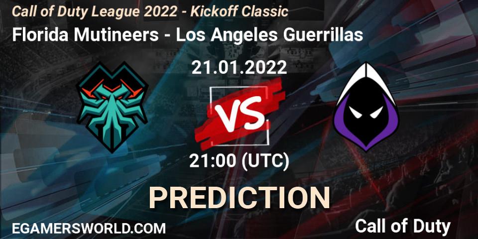 Florida Mutineers - Los Angeles Guerrillas: ennuste. 21.01.22, Call of Duty, Call of Duty League 2022 - Kickoff Classic