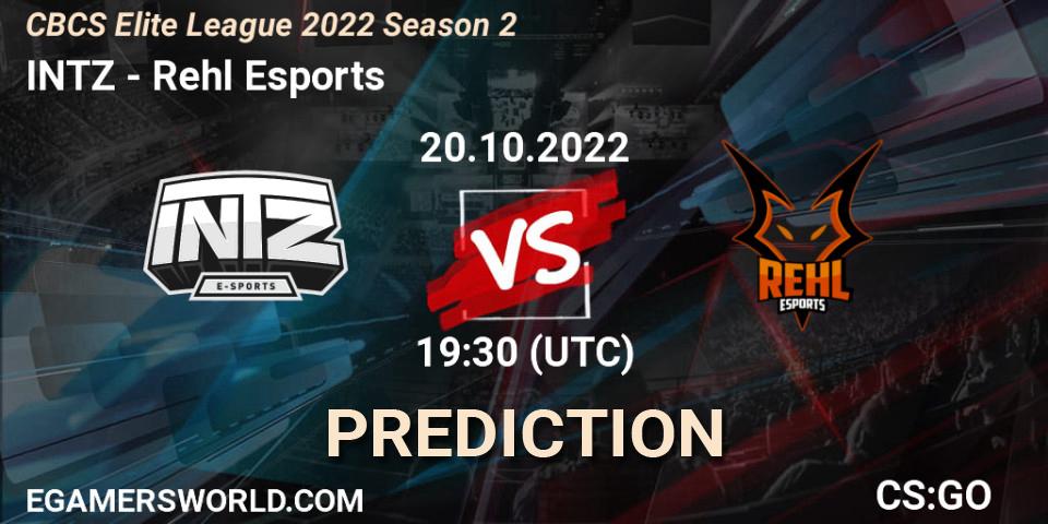INTZ - Rehl Esports: ennuste. 20.10.2022 at 18:20, Counter-Strike (CS2), CBCS Elite League 2022 Season 2