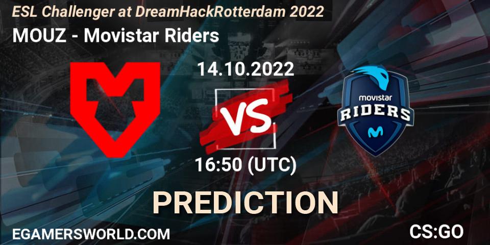 MOUZ - Movistar Riders: ennuste. 14.10.22, CS2 (CS:GO), ESL Challenger at DreamHack Rotterdam 2022